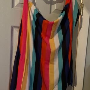 Striped off one shoulder shirt 14/16 Ashley Stewart